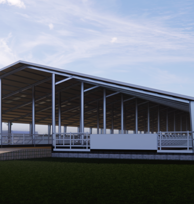 3D image of Kaduna farm cow shed