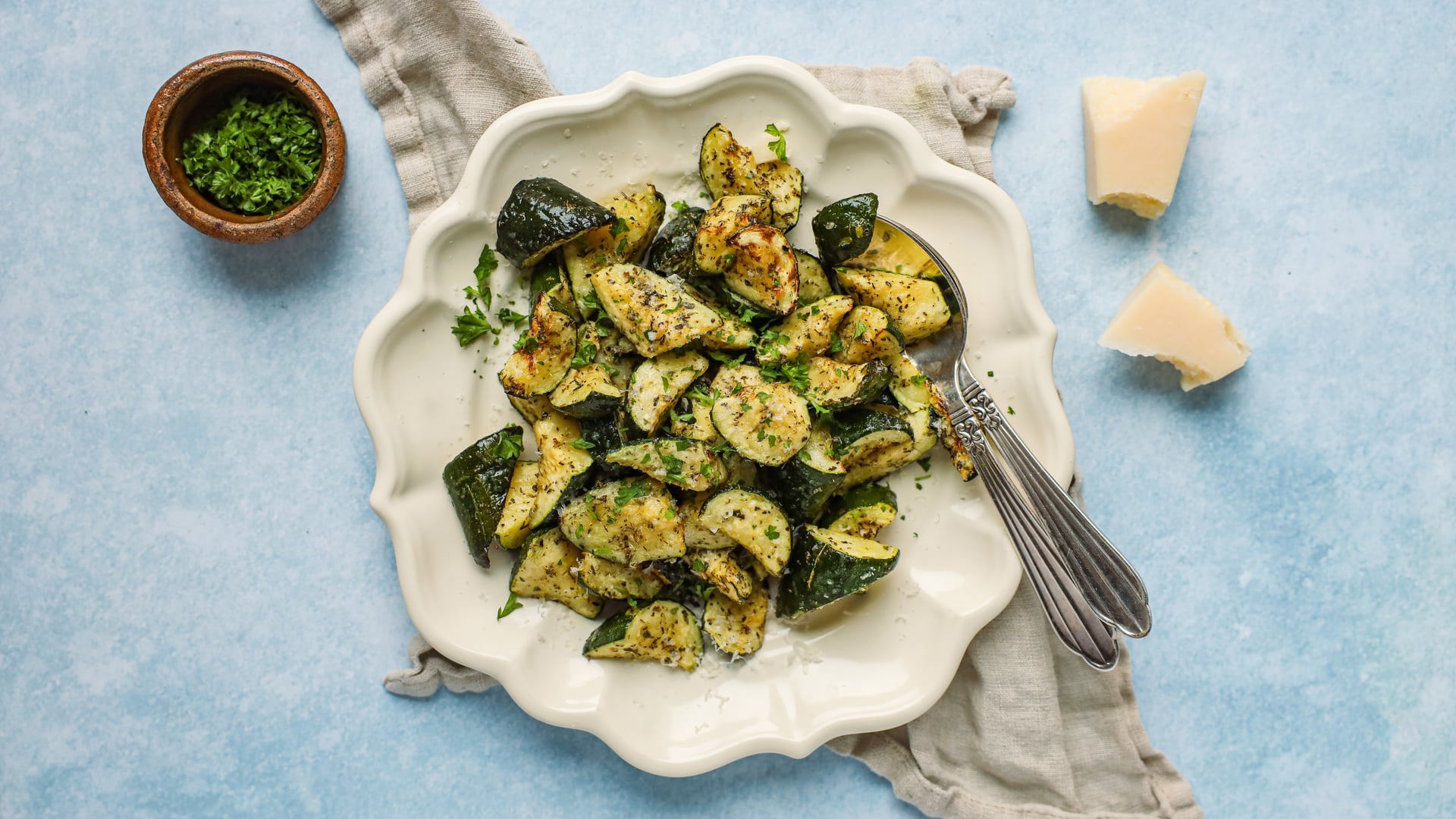 Zubereitung von Zucchini