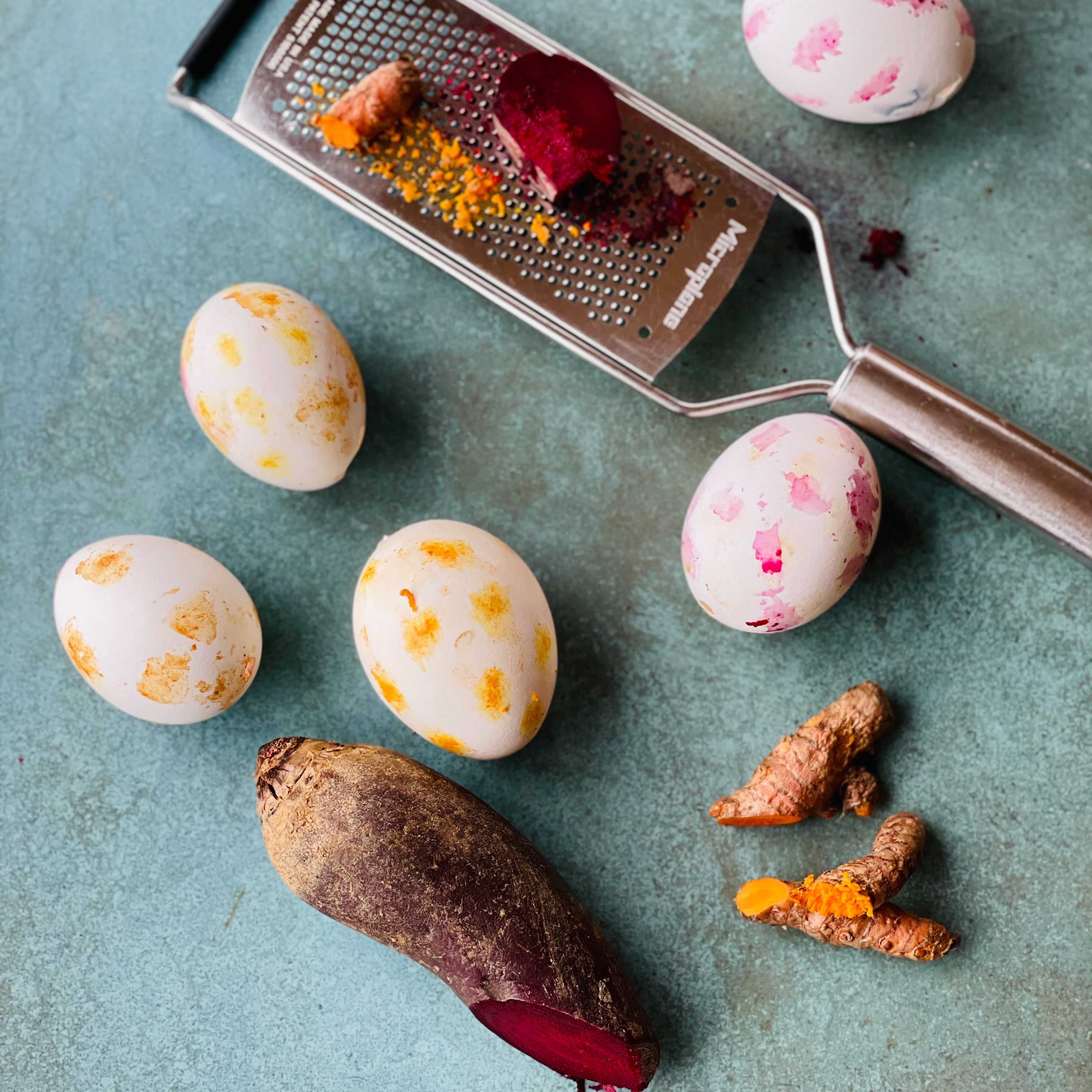 Rødbede og gurkemeje som tusser