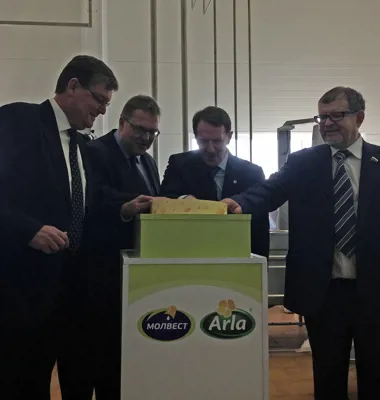 Første produktion af Arla produkter i Rusland sat i gang