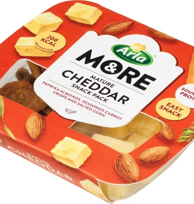 Pift dagen op med spændende mellemmåltider: Arla&More lancerer to nye ostesnacks
