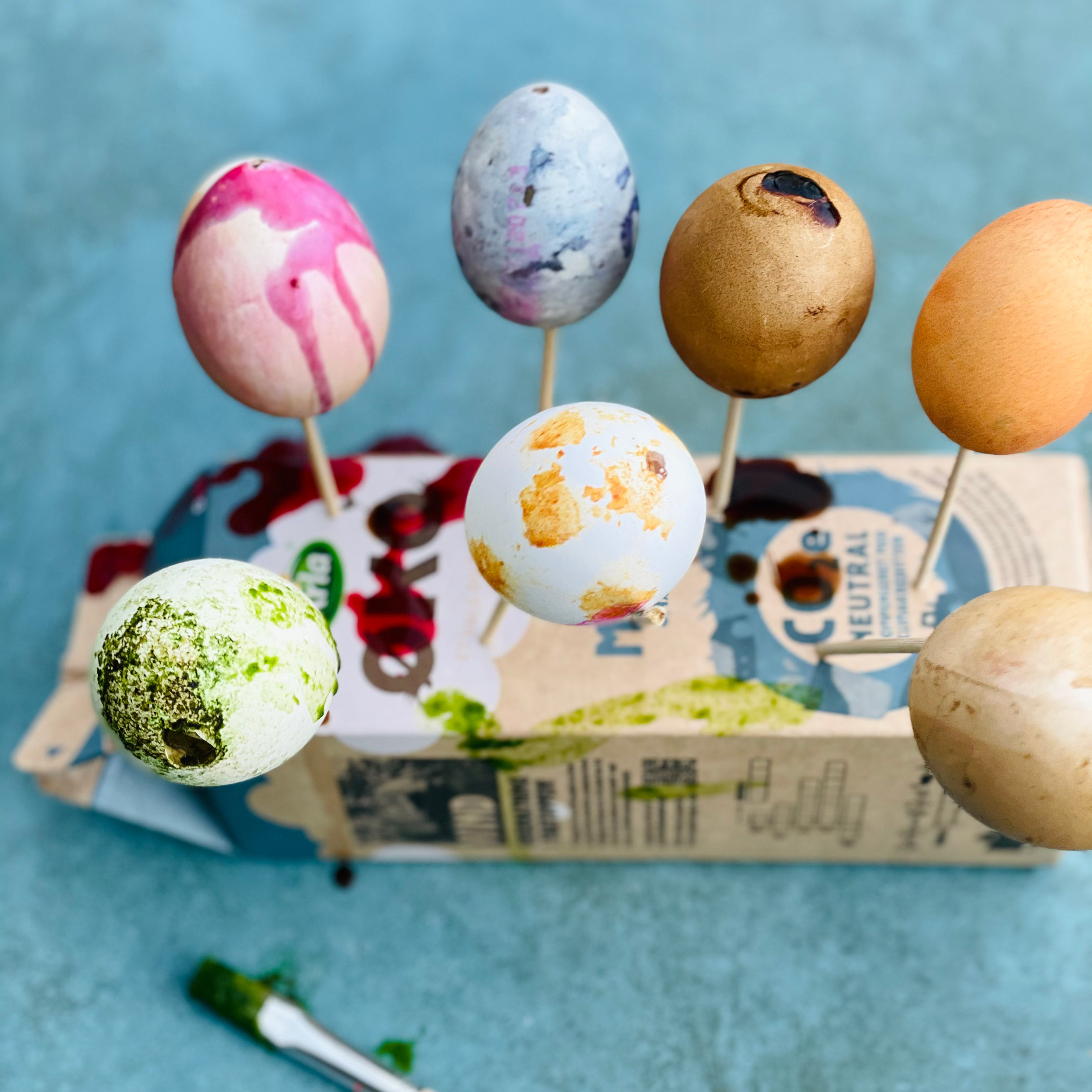 Æggeholder af mælkekarton