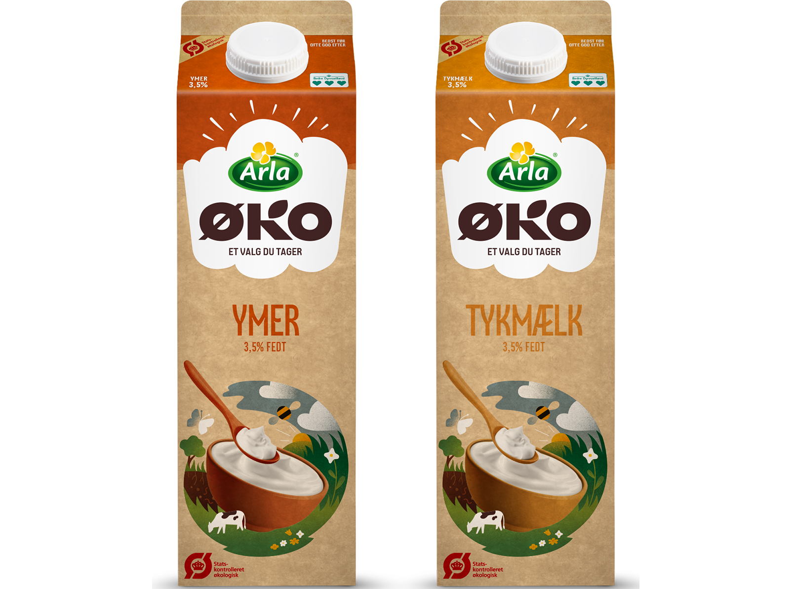 Ny emballage til ymer og tykmælk