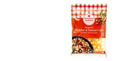 Cheddar & Samsø ost i tern