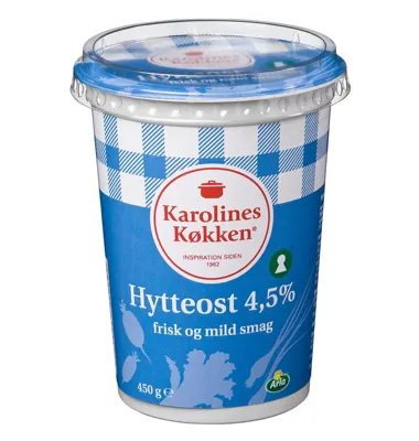 Tilbagekaldelse: Karolines Køkken Hytteost 4,5% 450g