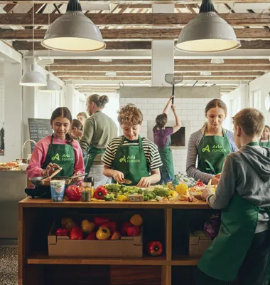 Børn på Arla Fondens madlejr