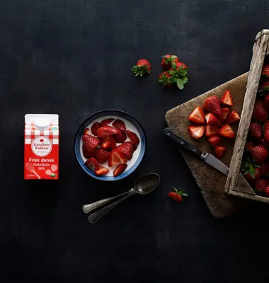 Jordbærsæsonen får flødesalget i vejret