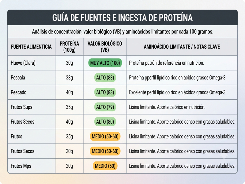 Tabla Proteinas