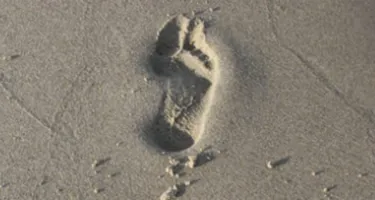 Caminar descalzo por la arena de la playa tiene muchos beneficios