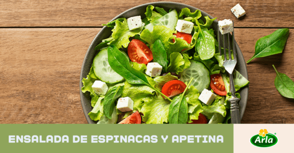 Ensalada de espinacas y Apetina