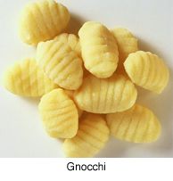 Tipos de pasta. Gnocchi