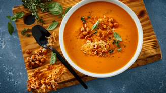 Paahdettu kurpitsakeitto