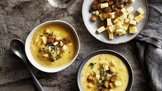 Juustoinen juureskeitto