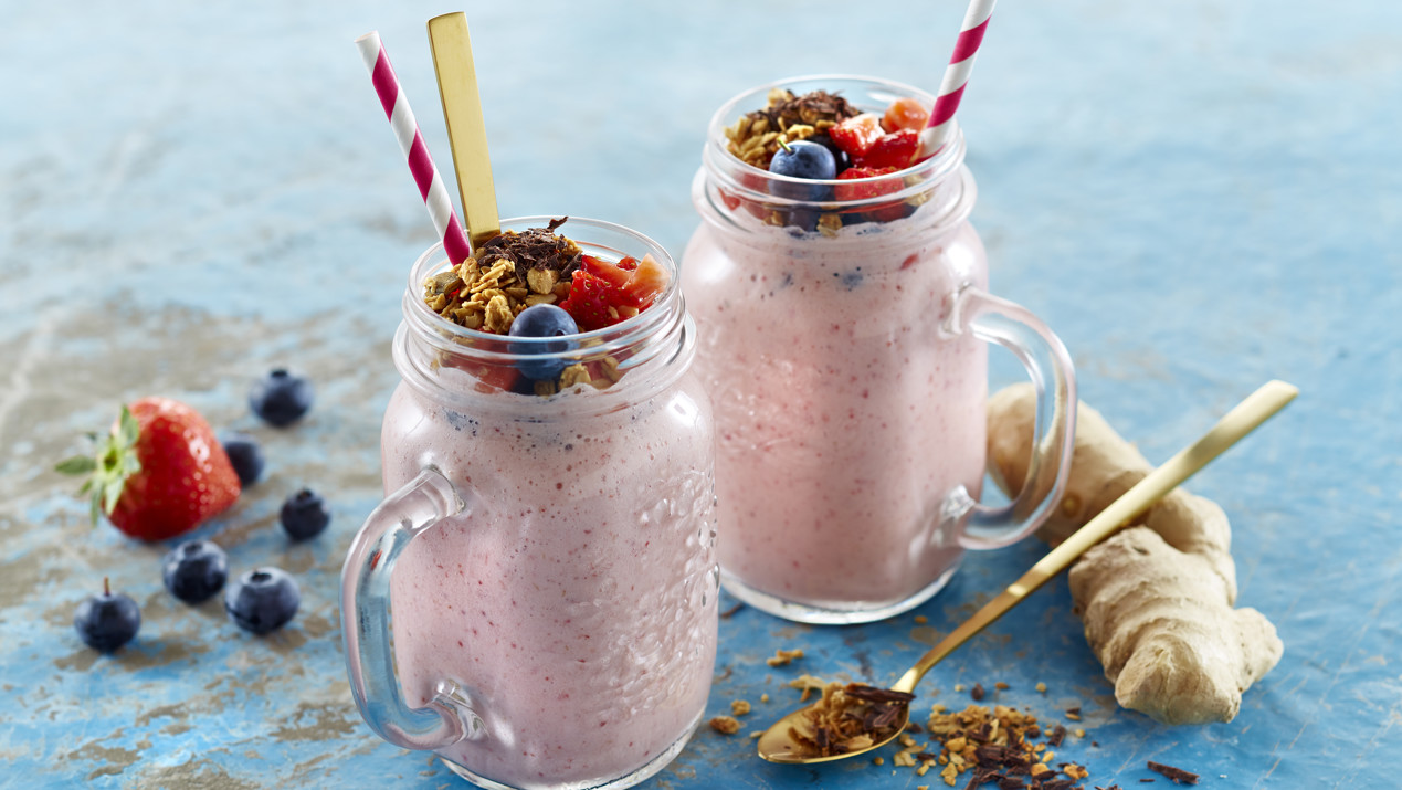 aardbei banaan smoothie