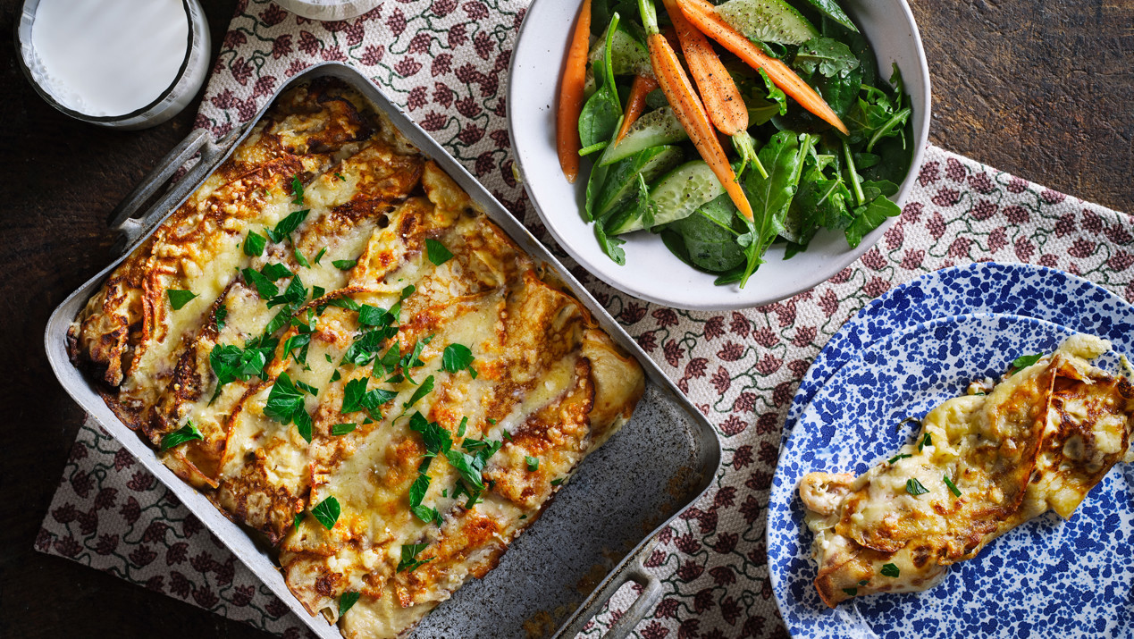 Zeevruchtenpannenkoek met kaas