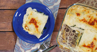 Spinazie en Courgette Lasagne