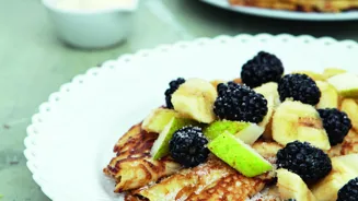 Havermoutpannenkoek met fruitsalade