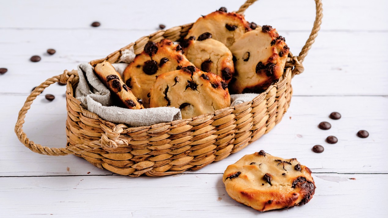 eiwitrijke koekjes met chocola