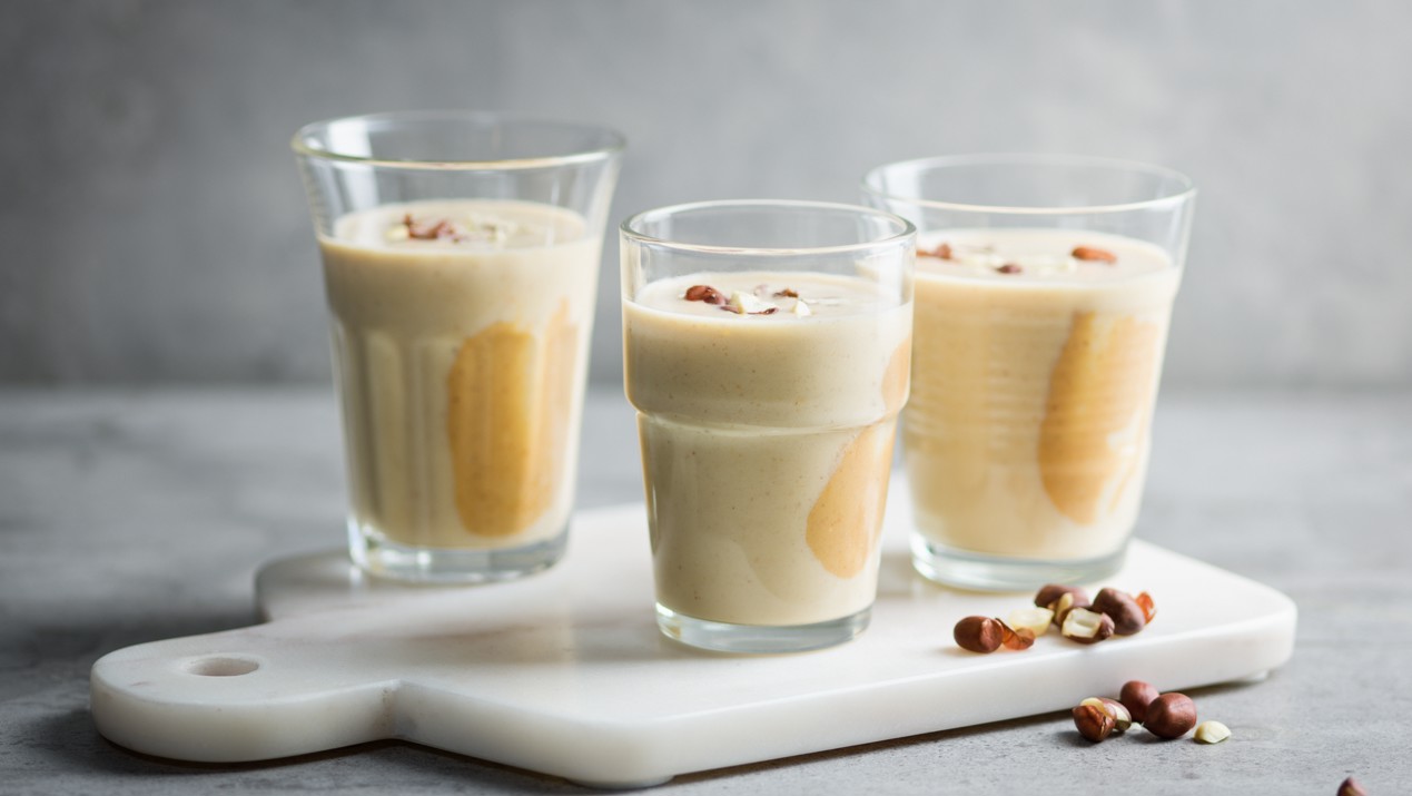 bananensmoothie met pindakaas