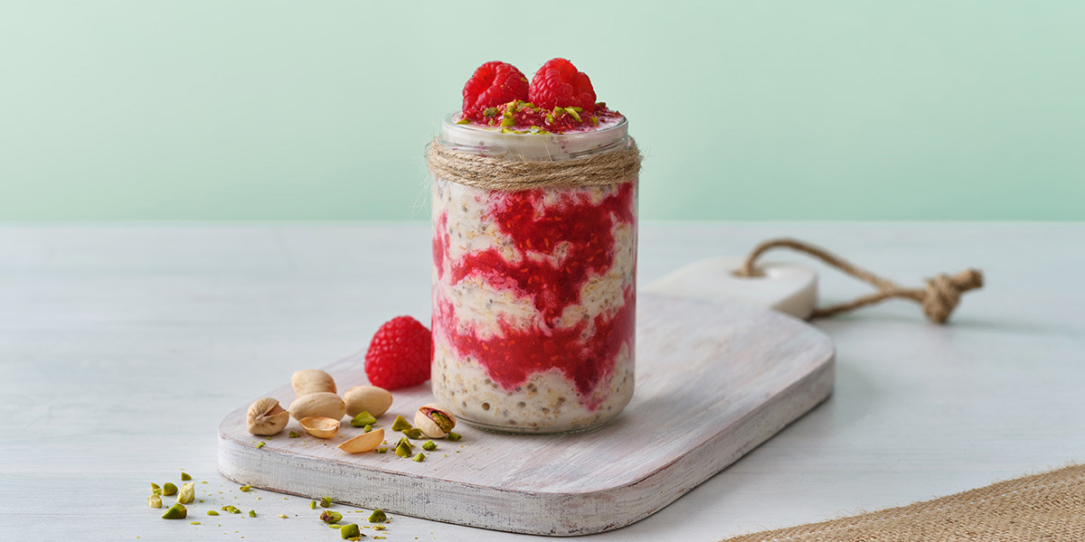 overnight oats framboos
