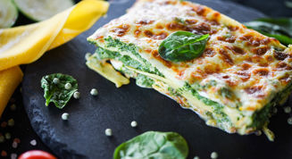 Spinazie en ricotta lasagne