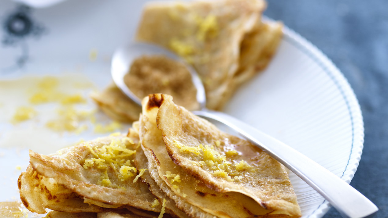 Krokante pannenkoek met citroen