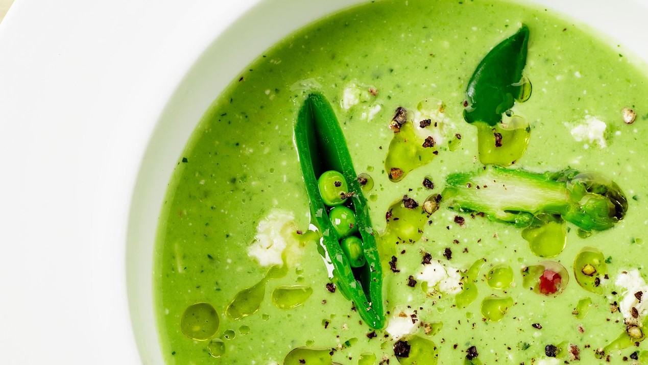 gekoelde doperwtensoep