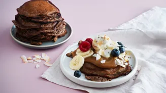 Chocoladepannenkoek met kardemomyoghurt