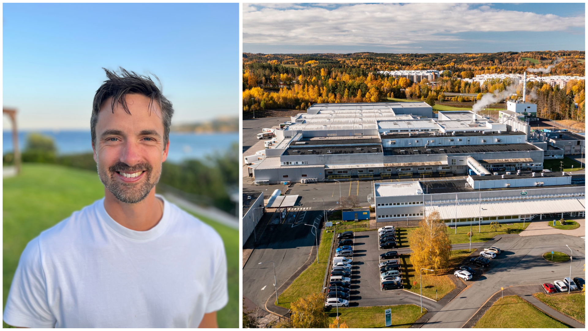 Johan Barkinge är ny chef för mejeriet i Jönköping, som bland annat producerar mjölk med lång hållbarhet för både den svenska och internationella marknaden. Foto: Arla.