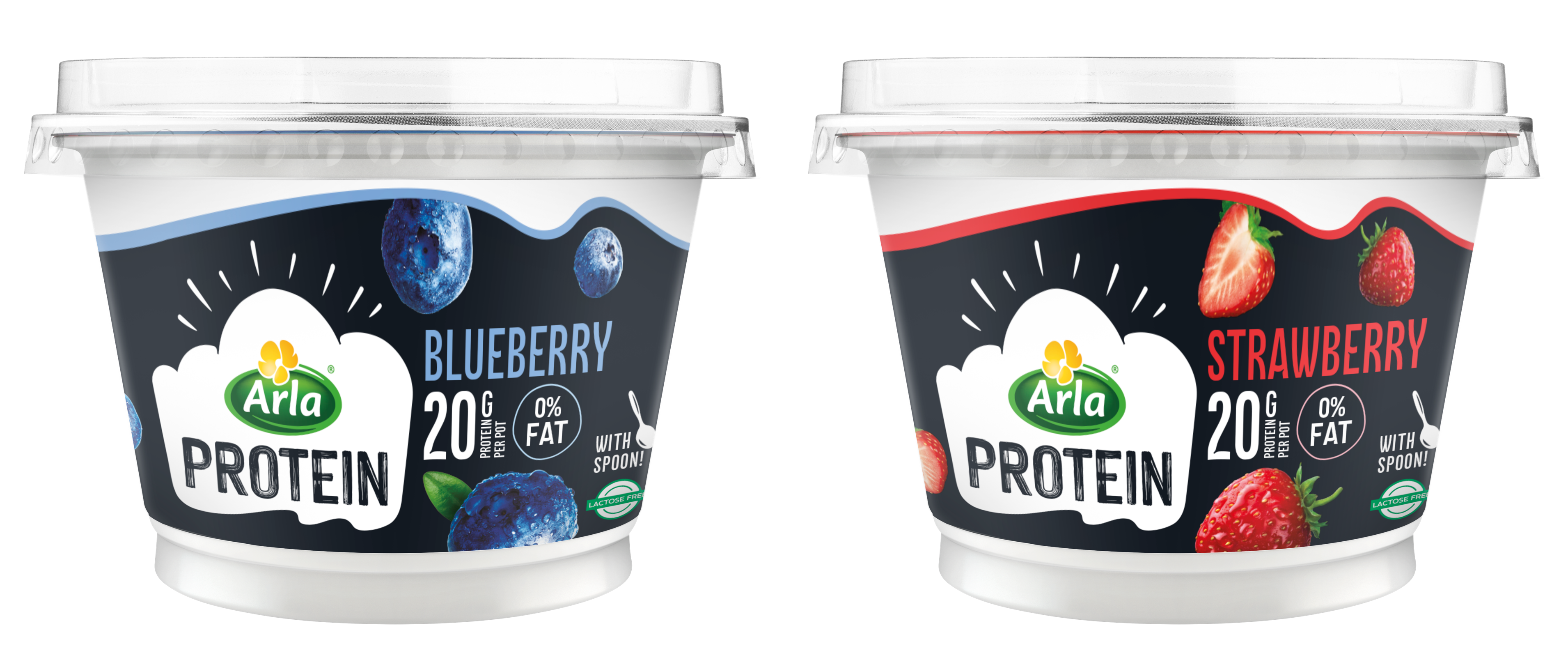 Nu blir Arla Protein 200 gram enklare att återvinna – samtidigt minskar användningen av ny fossil plast med 300 ton per år. Foto: Arla.