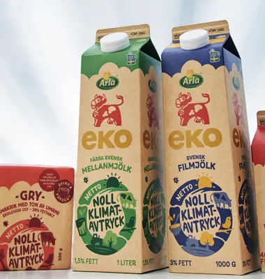 Arla lanserar världens första klimatneutrala mejerisortiment