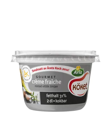 Smaknyhet från Arla och Årets Kock: Crème fraiche gourmet med smak av rostad vitlök och timjan