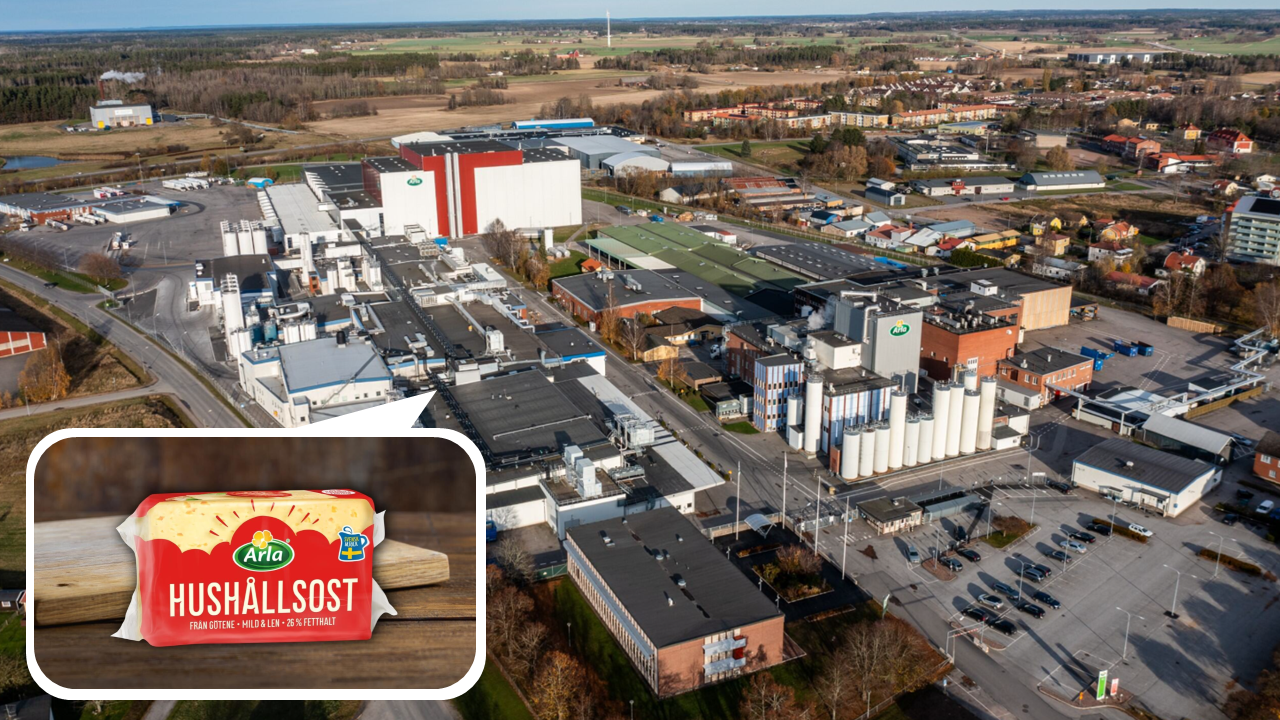 Det nya ostmejeriet i Götene blir navet i Arlas satsning på ökad svensk ostproduktion. Foto: Arla.