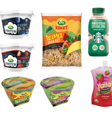 Den här veckan hittar du flera nya produkter från Arla i mejerikylarna. Foto: Arla.