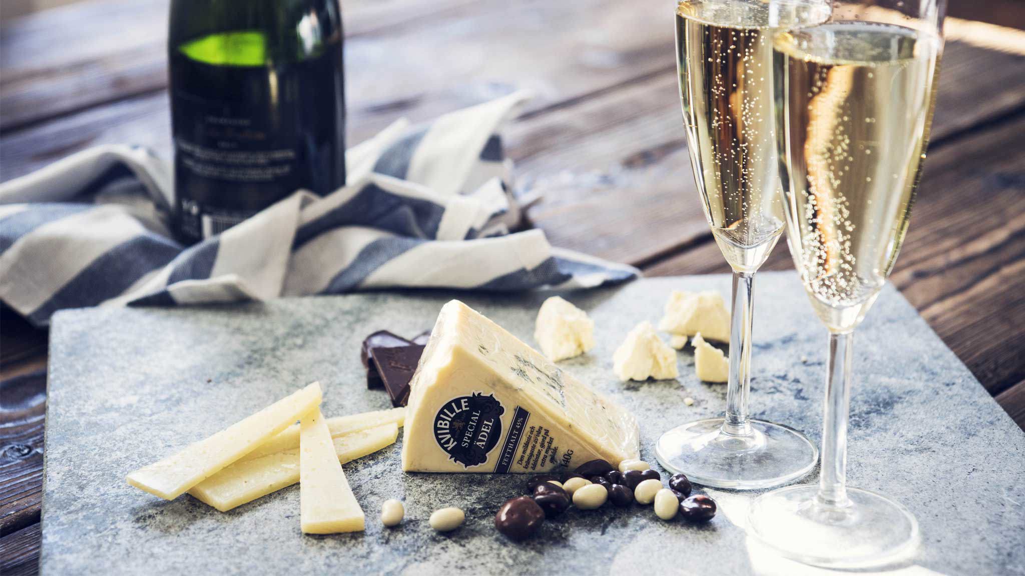 Ost, choklad och bubblor – en perfekt trio