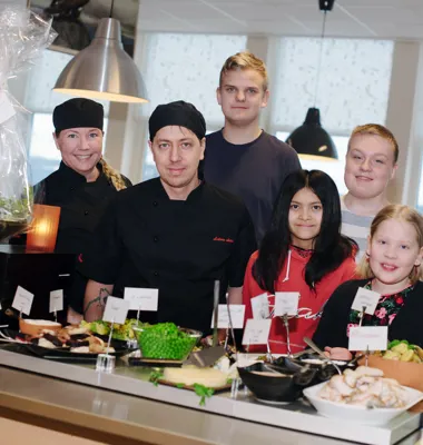 Fr v: Ulrica Lindvall, Glenn Widén, Mattis Berg, Maj, Joakim Nyberg, Agnes Unander.