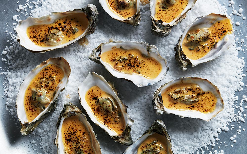 Gratinerade ostron
