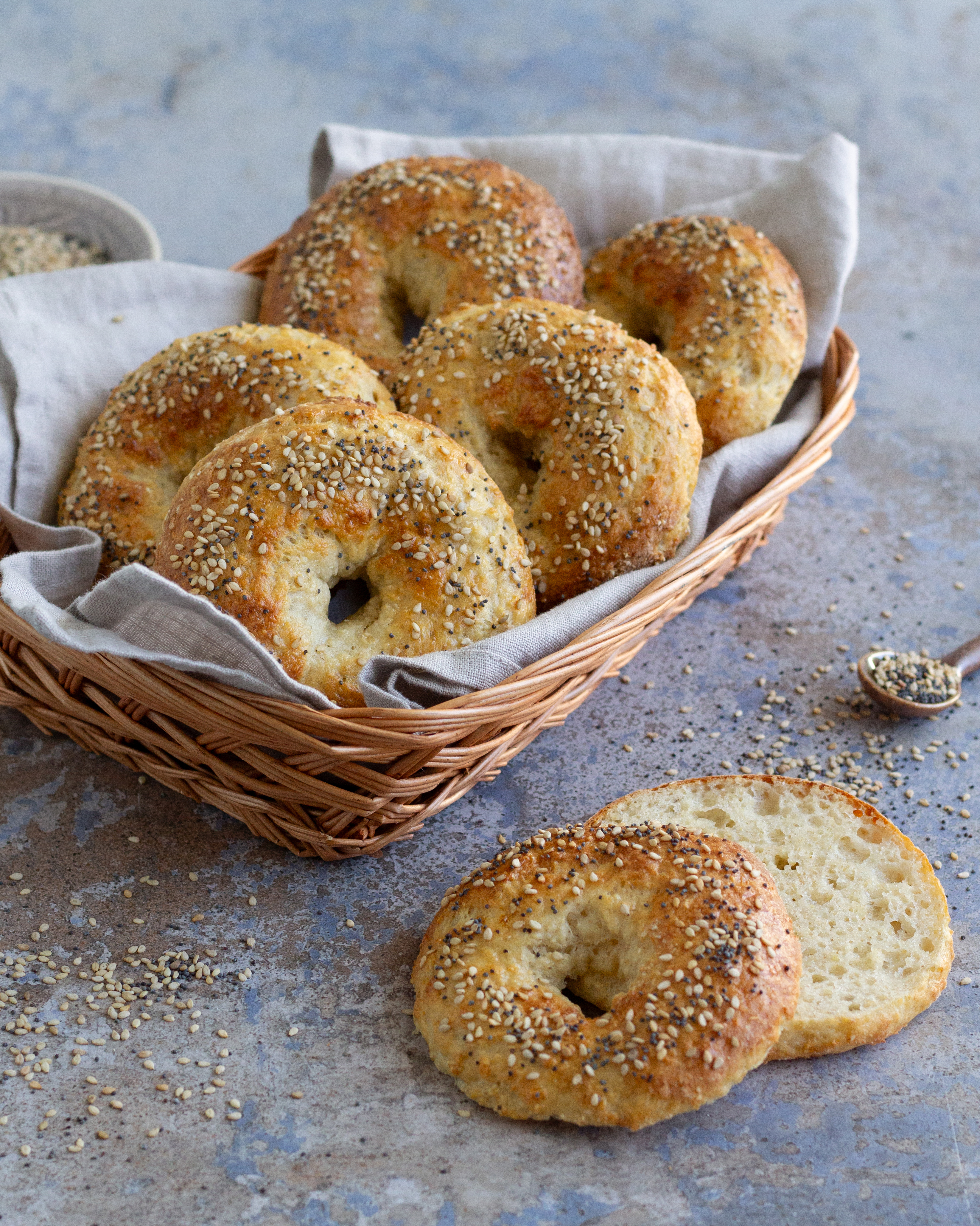Cottage cheese bagels