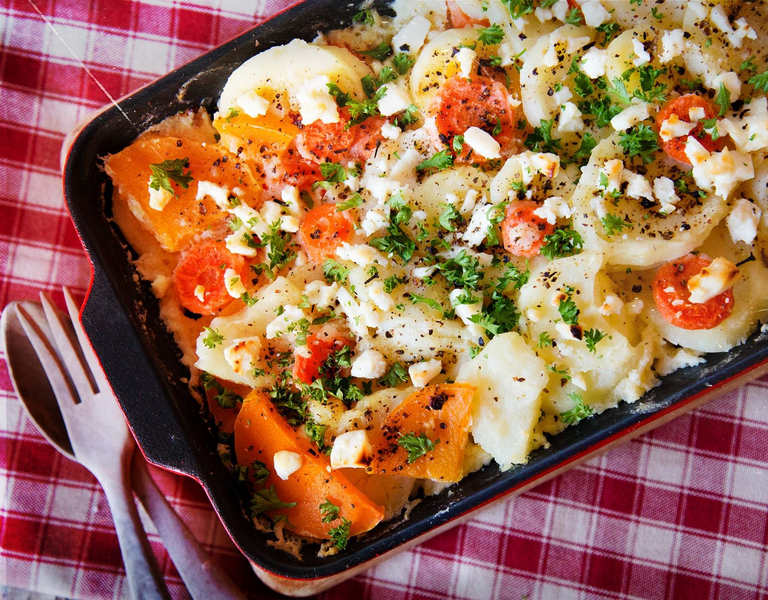 Mixed vegetables gratin