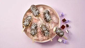 Coconut ice lolly