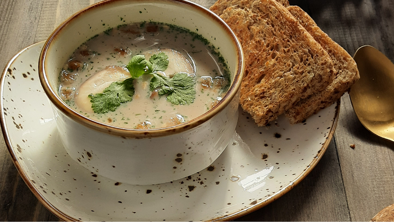 Creamy mushroom soup