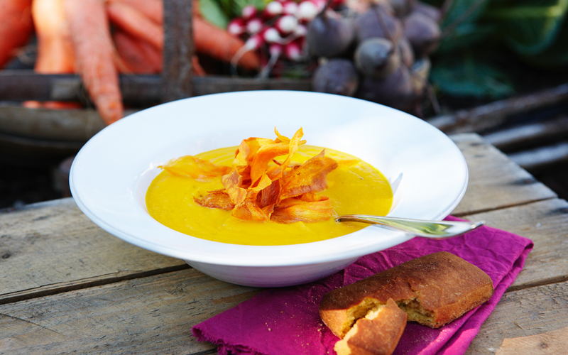 Carrot and lentil soup