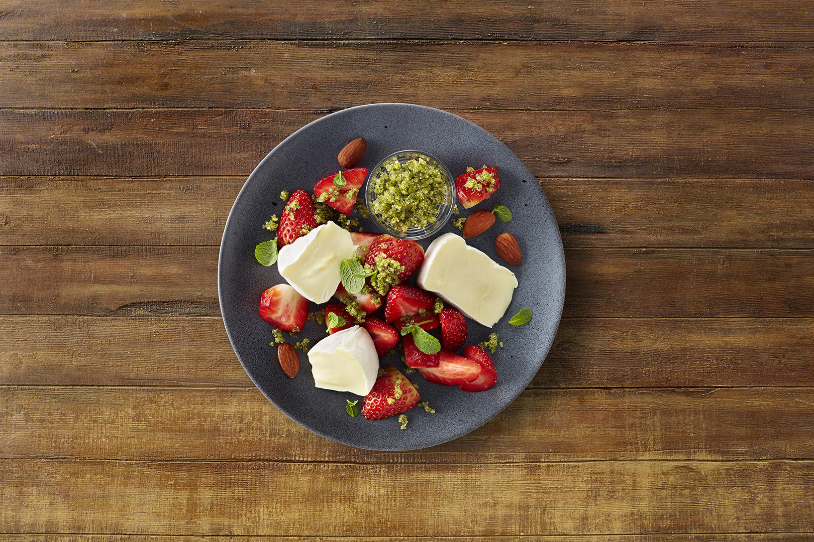 castello-creamy-white-with-strawberries-and-mint-pesto Creamy White Cheese with Strawberries