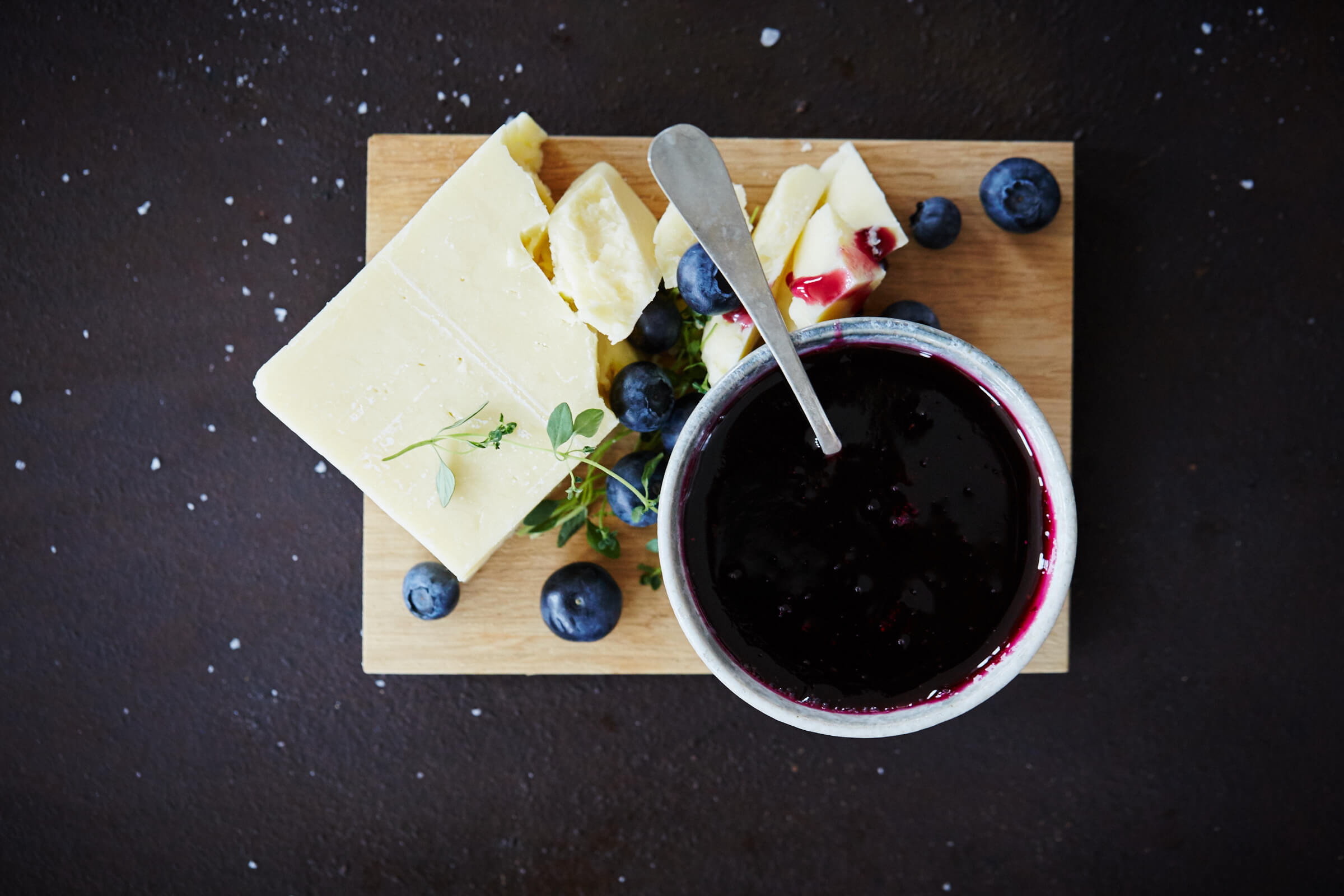 Blueberry syrup & Cheddar